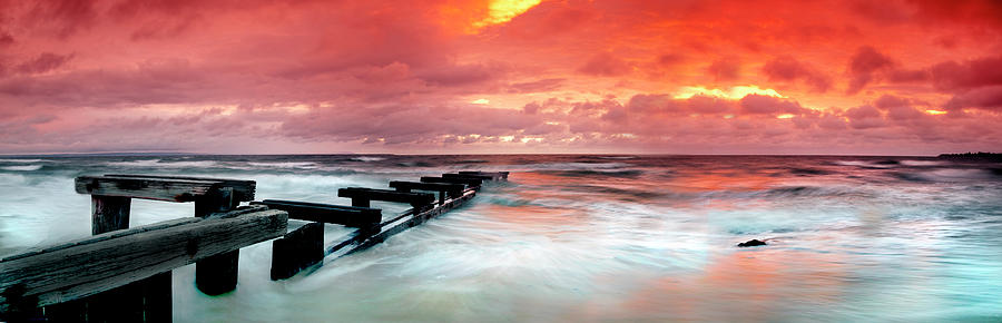 Pier Photograph - By-gone Remnants by Sean Davey