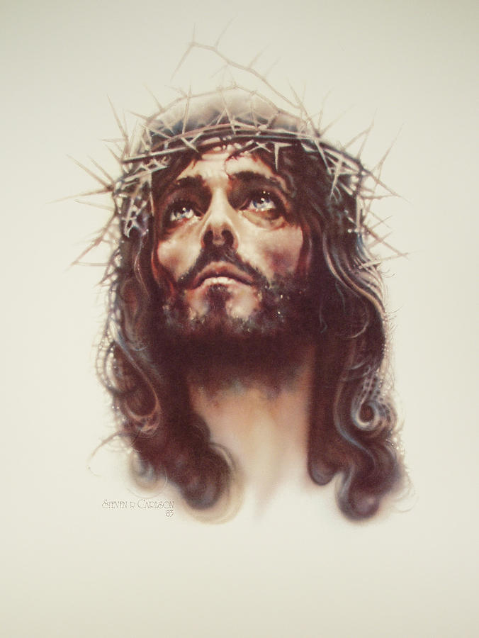 Jesus Christ Painting - By His wounds by Steven Paul Carlson