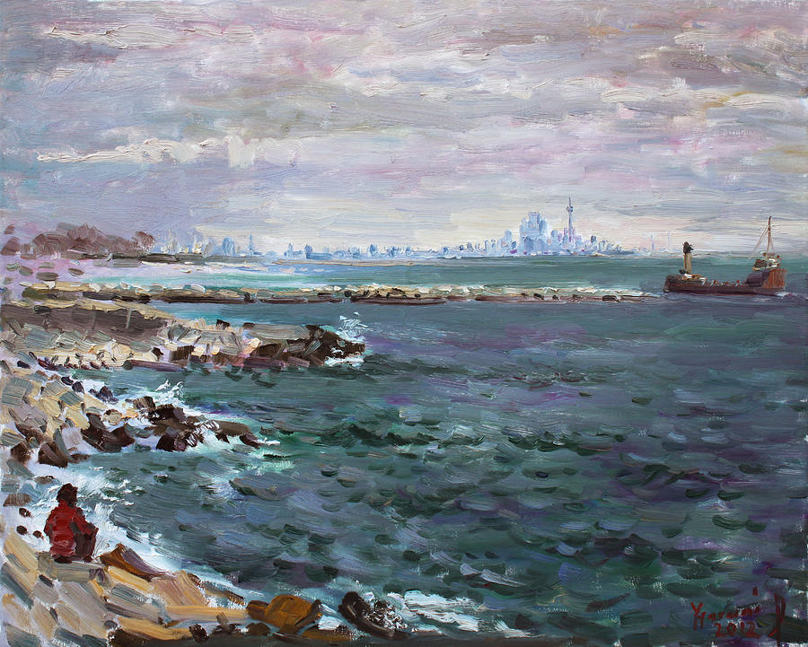 Landscape Painting - By Lakeshore Mississauga by Ylli Haruni