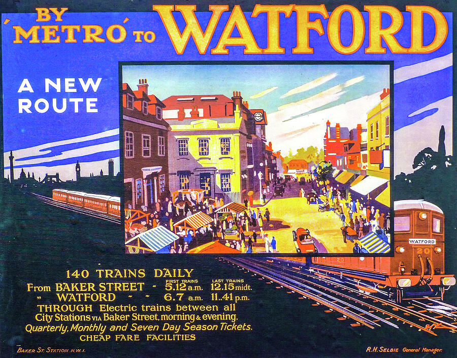 By Metro to Watford Railway Poster Photograph by Gordon James