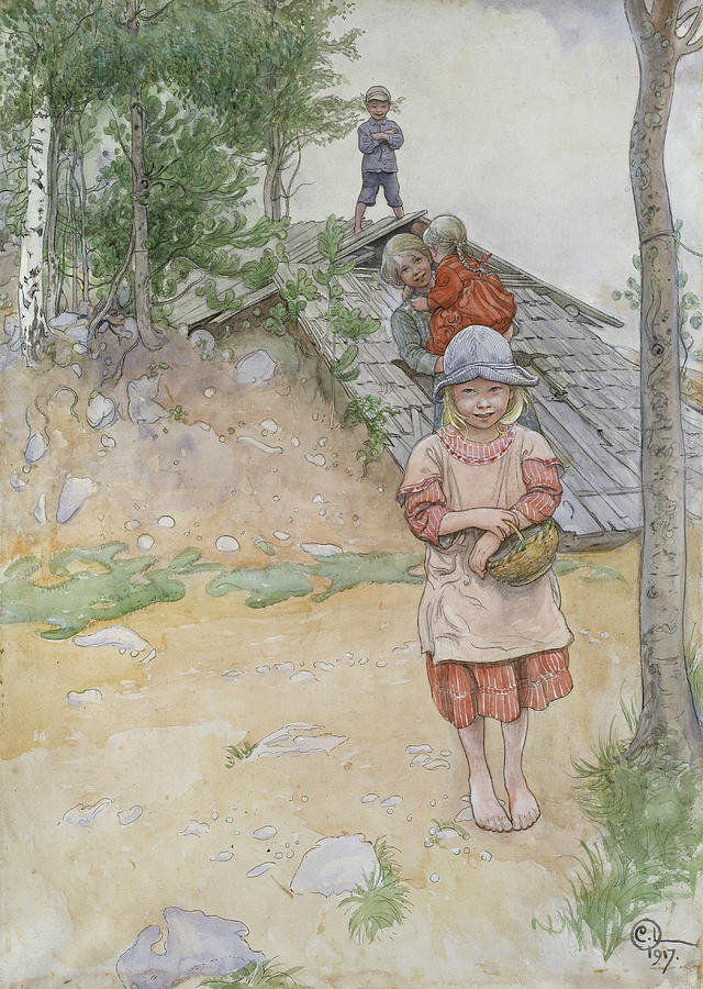 By the Cellar Painting by Carl Larsson