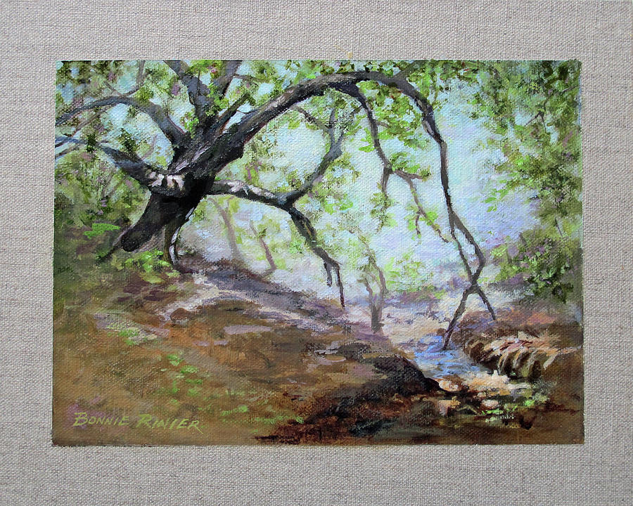 Tree Painting - By the Creek by Bonnie Rinier
