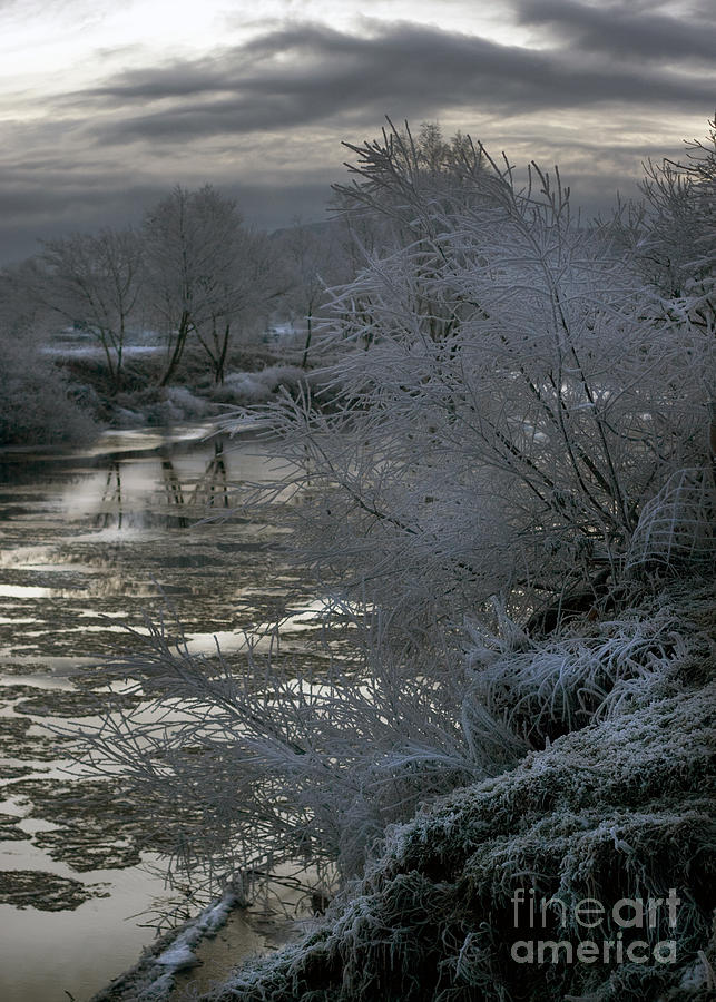 by the frozen river Wye Photograph by Ang El