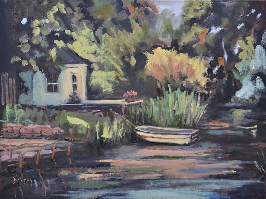 By the Lake Painting by Donna Tuten
