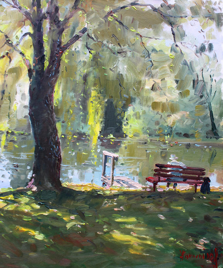 Tree Painting - By The Lake  by Ylli Haruni