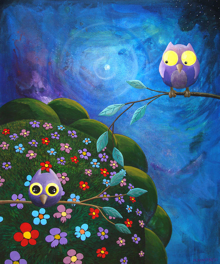 By The Light of the Silvery Moon Painting by Mindy Huntress