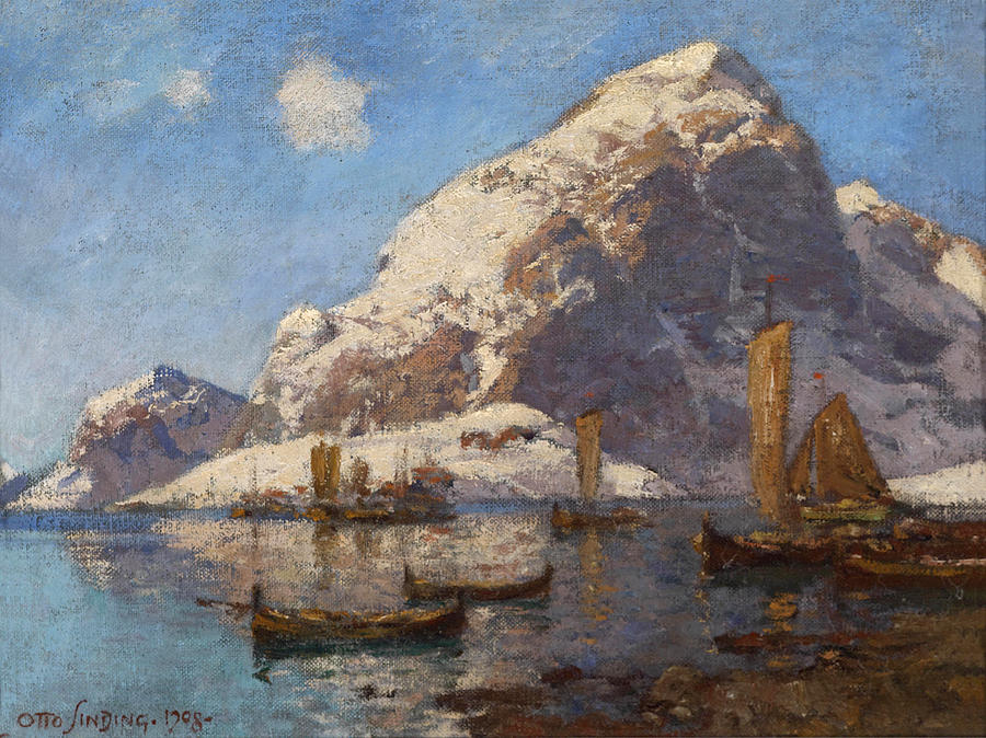 Famous Paintings Painting - By the Lofoten by Otto Sinding