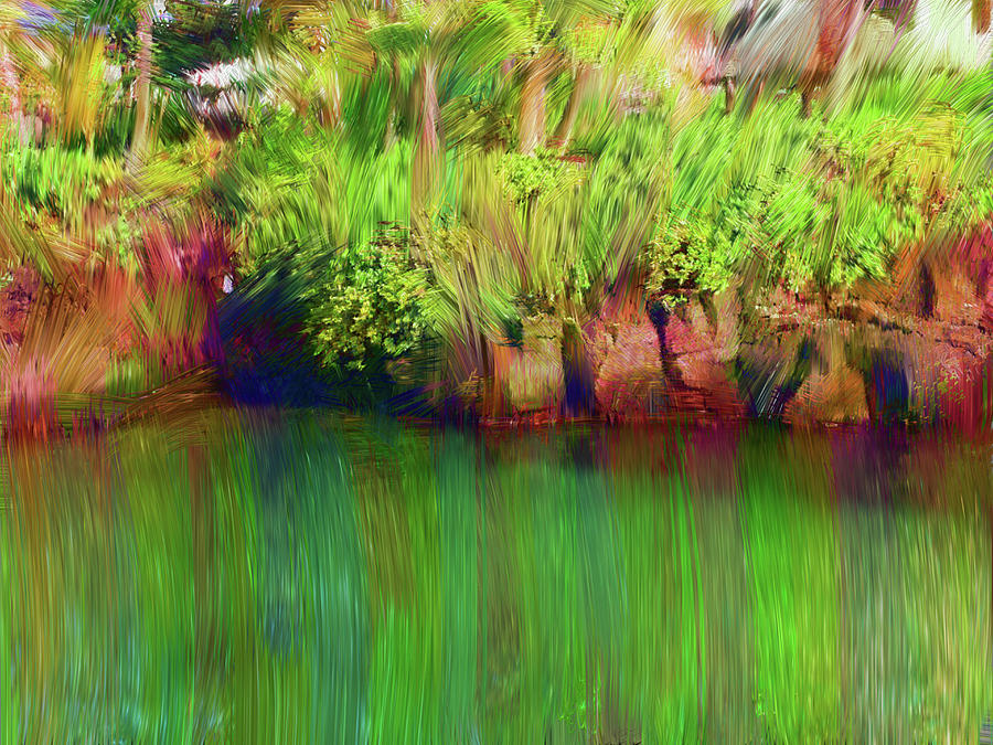 Nature Digital Art - By the Pond by Karen Nicholson