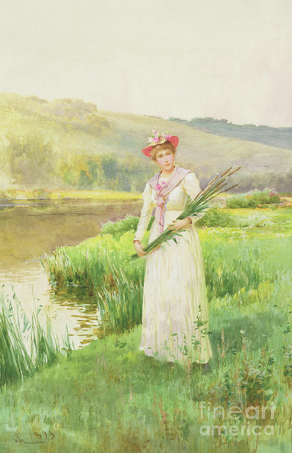 By the River Painting by Alfred Glendening Jr