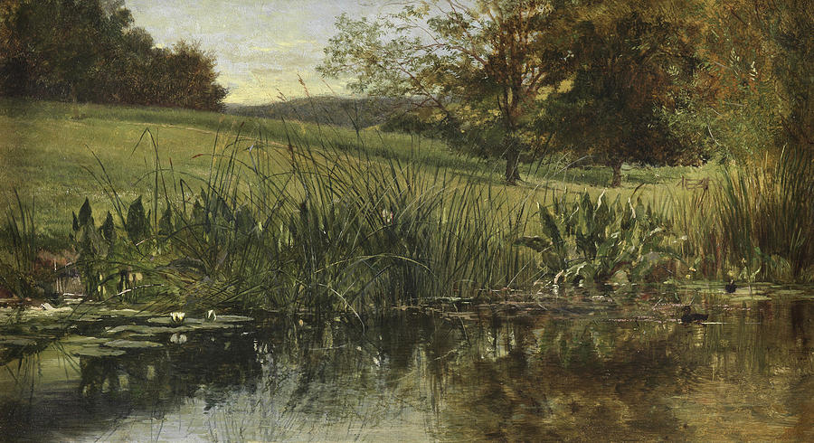 By the Riverbank, 1869 Painting by Heywood Hardy