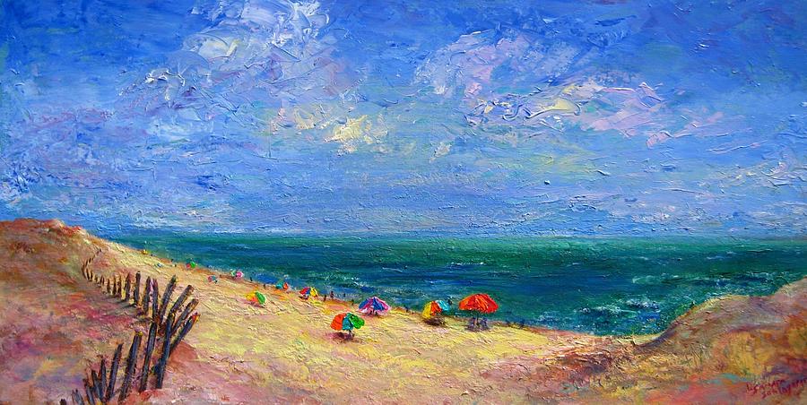 By the Sea Painting by Laurie Samara-Schlageter
