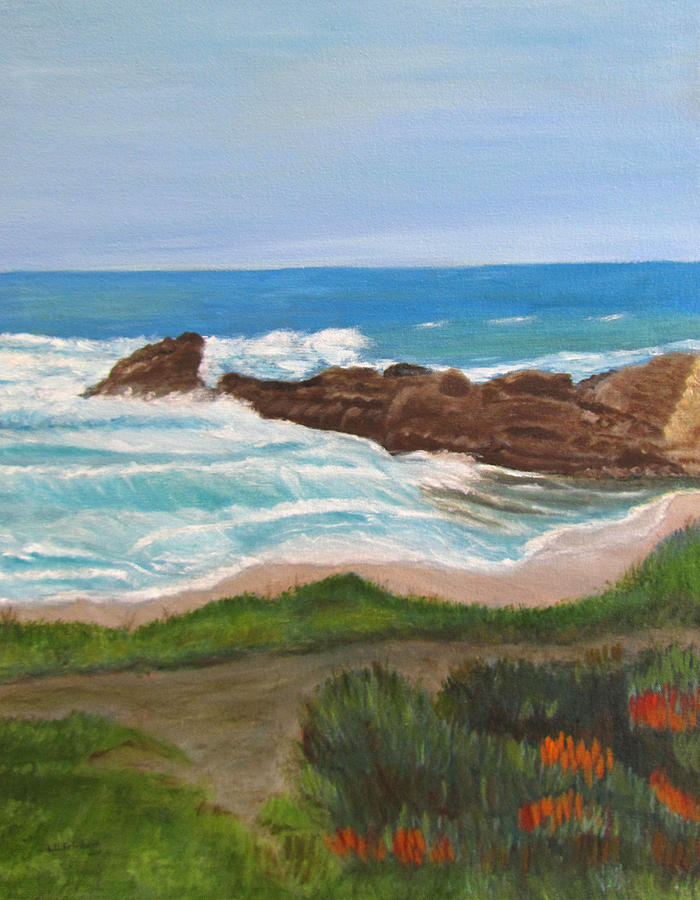 By the Sea Painting by Linda Feinberg
