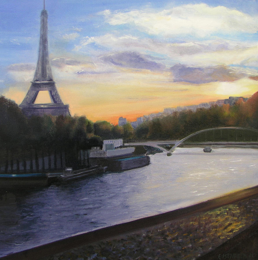 By The Seine Painting by Gail Eisenfeld