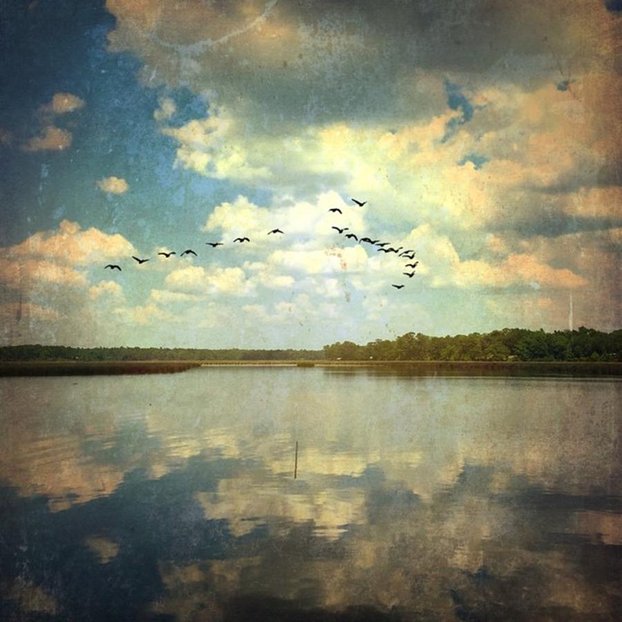 Dreamy Photograph - By The Still Waters... Created With by Joan McCool