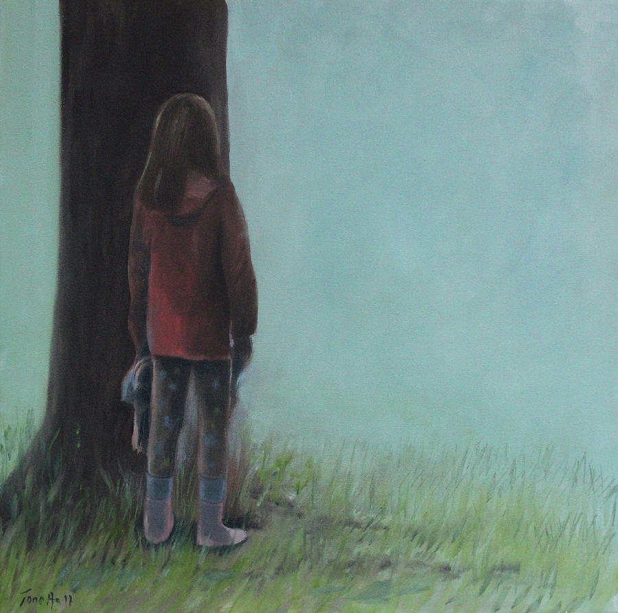 By the Tree Painting by Tone Aanderaa