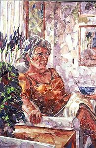 By The Window Painting by Tina Siddiqui By The Window Painting by Tina Siddiqui