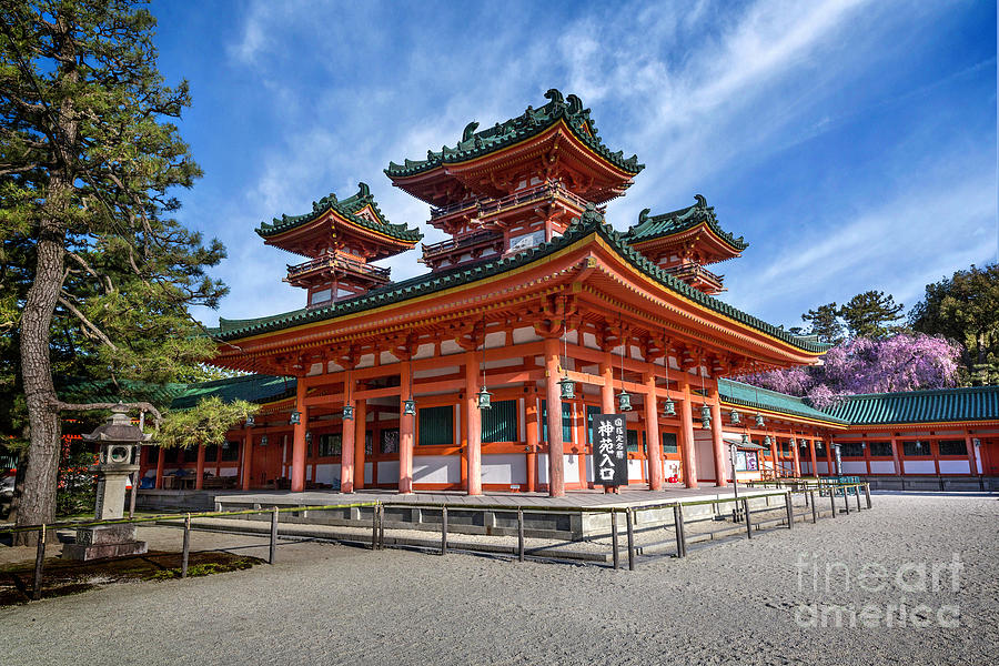 Byakko-ro West Tower Heian Jingu Shrine Photograph by Karen Jorstad
