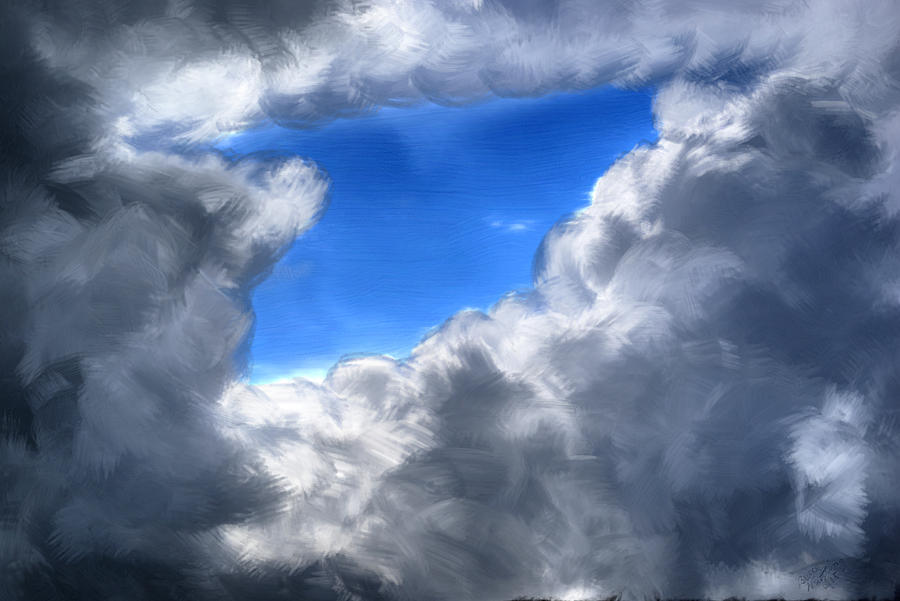 Clouds Painting - Bye Bye Storm by Bruce Nutting