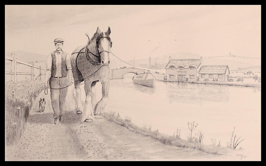 Canals Drawing - Bygone Days by David Godbolt