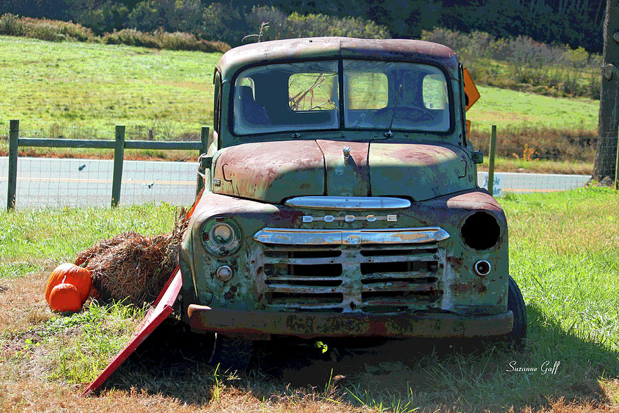 Car Photograph - Bygone Dodge by Suzanne Gaff