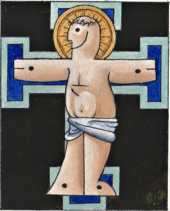 Byzantine Crucifix Painting by Neal Winfield