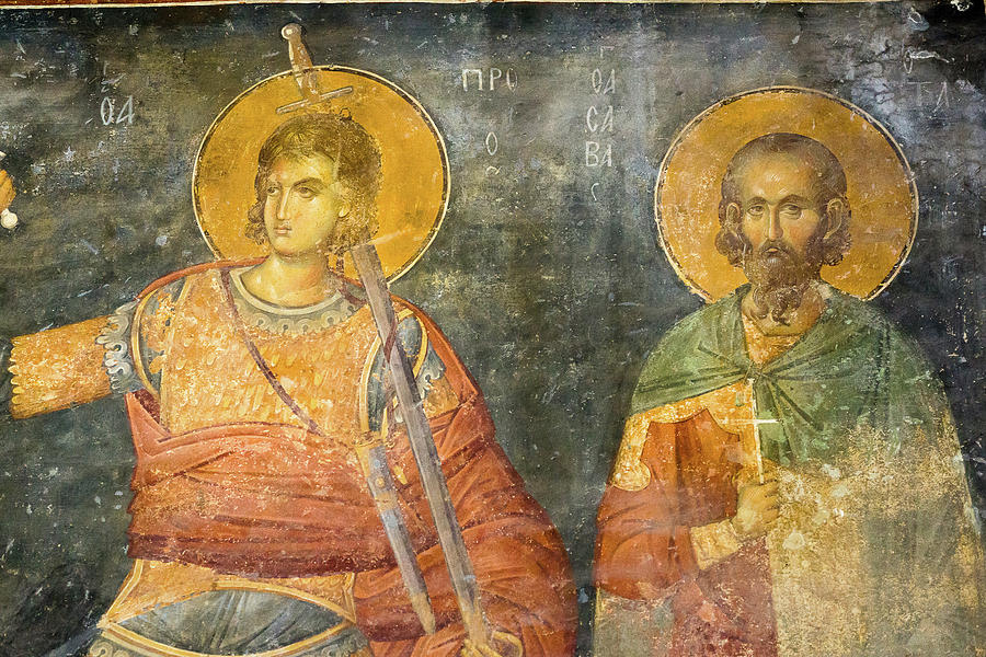 Byzantine Fresco. Procopius Of Scythopolis And Sabbas Stratelate ...