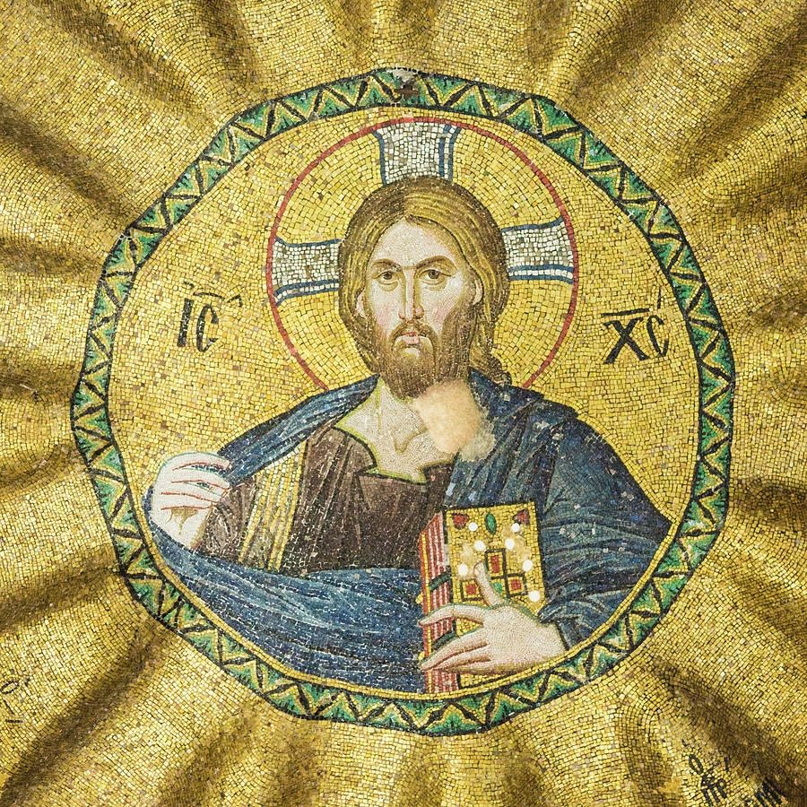 Byzantine Mosaic of Jesus Christ Photograph by Stig Alenas - Pixels