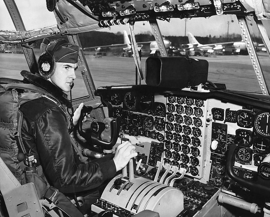 C-130 Cockpit Photograph by Underwood Archives
