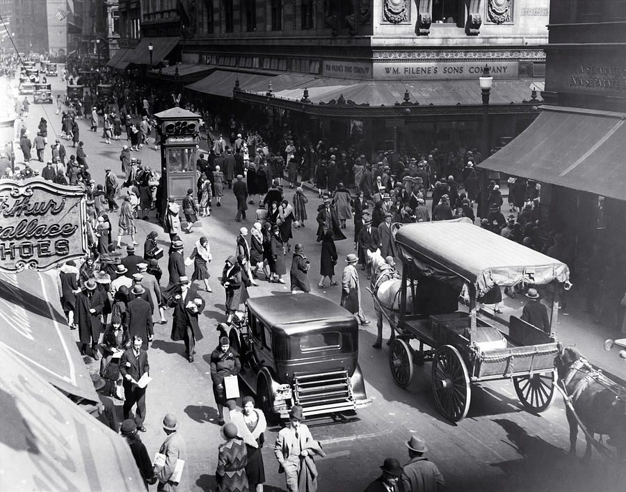 C. 1925 Downtown Crossing Boston Photograph by Historic Image