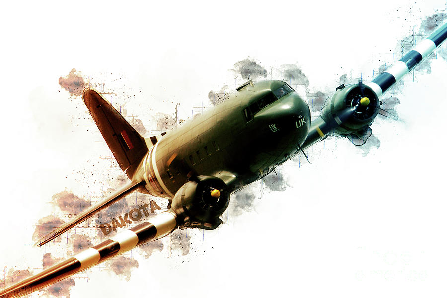 C-47 Dakota - Tech Digital Art by Airpower Art