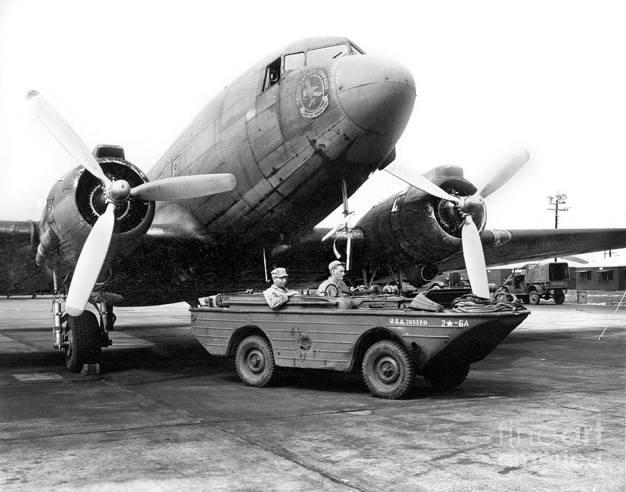 C-47 Photograph - C-47, Skytrain which was nicknamed the Gooney Bird C 1943 by Monterey County Historical Society