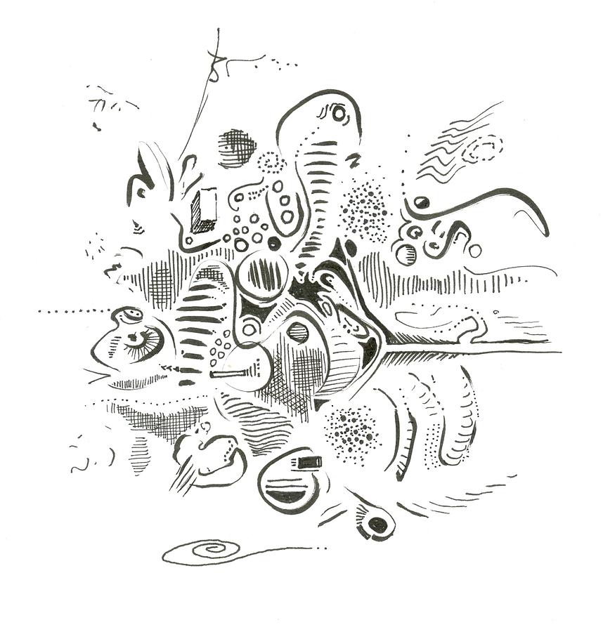 Abstract Drawing - C-Scape by Ralf Schulze