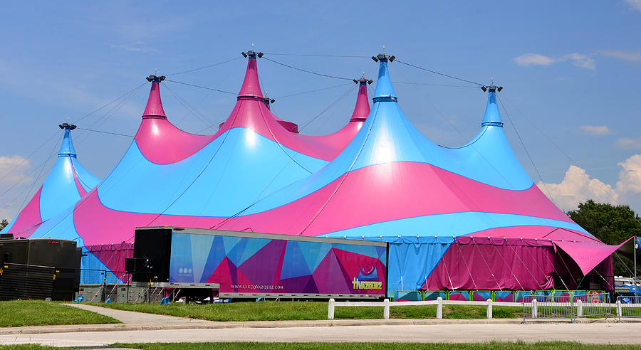 Circus Tent Photograph - Colorful Circus tent by David Lee Thompson