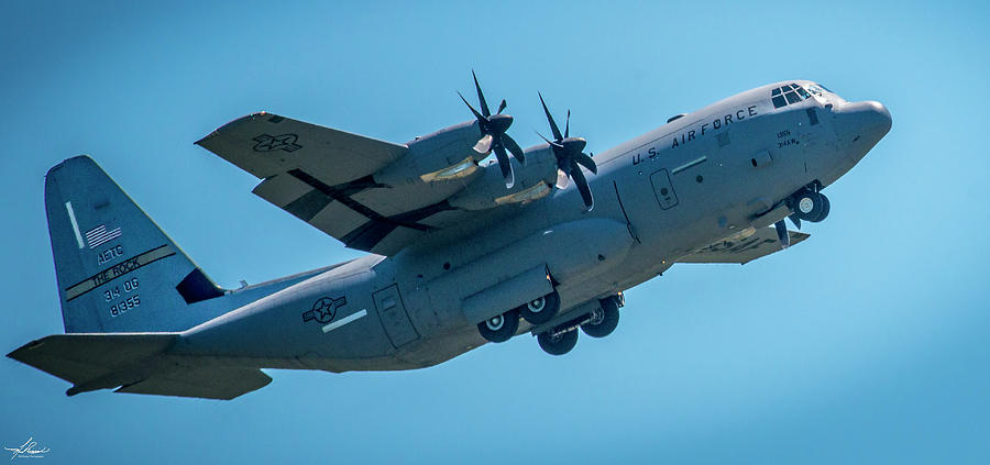Air Lift Photograph - C130 in the Pattern by Phil And Karen Rispin