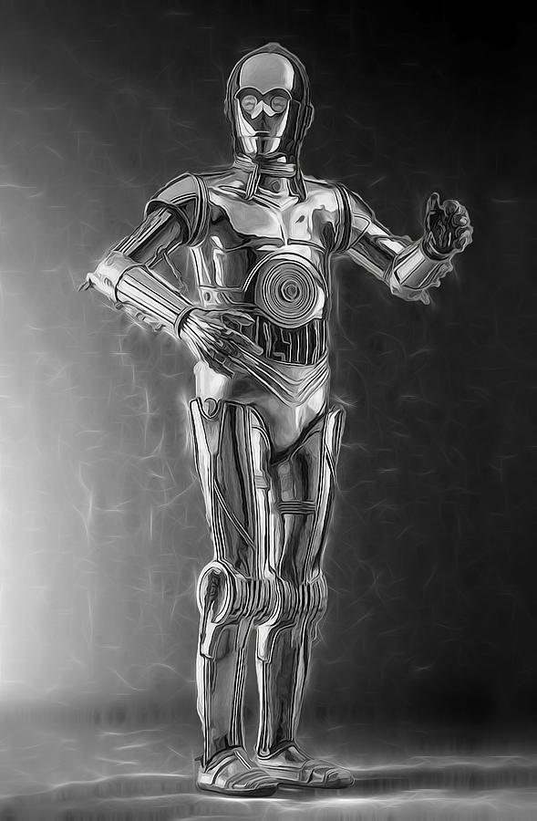 C3PO One of the Rat Pack Digital Art by Scott Campbell