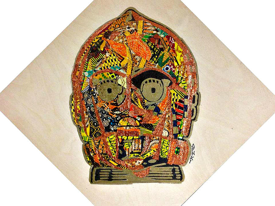 C3PO Star Wars Afrofuturist Collection Tapestry - Textile by Apanaki Temitayo M