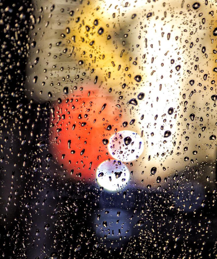Cab Window on a Rainy Night Photograph by Robert Ullmann