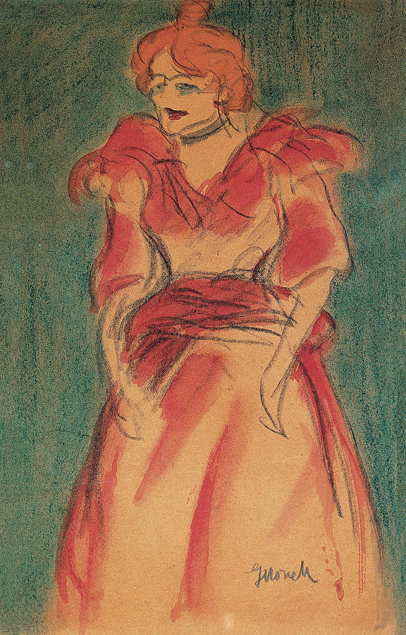 Cabaret Singer Drawing by Isidre Nonell