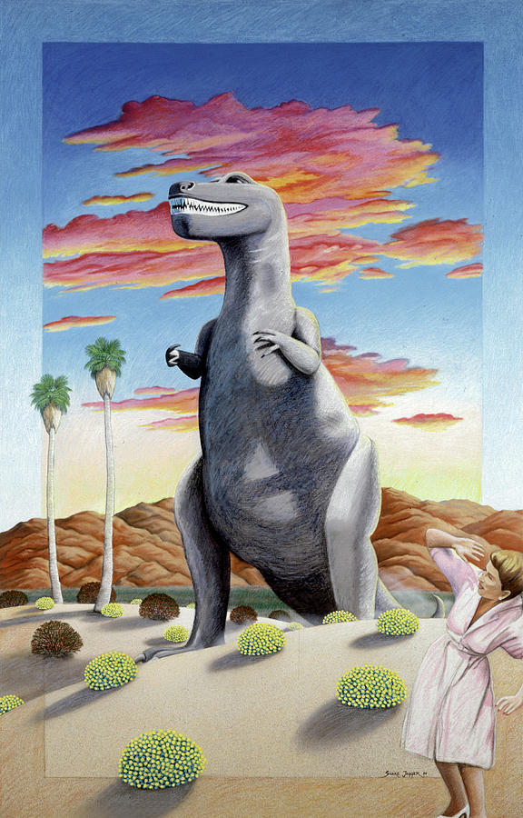Dinosaur Painting - Cabazonasaur by Snake Jagger