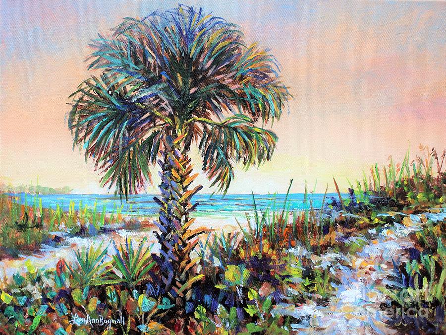 Cabbage Palm On Siesta Key Beach Painting