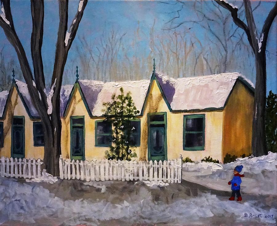 Cabbagetown Christmas Painting by Diane Arlitt