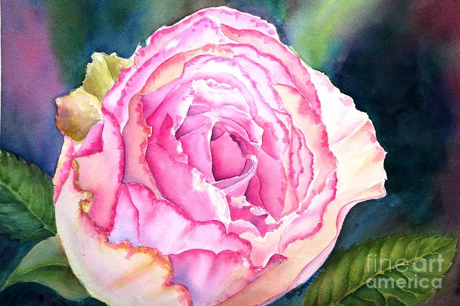 Cabbagetown Rose Painting by Petra Burgmann