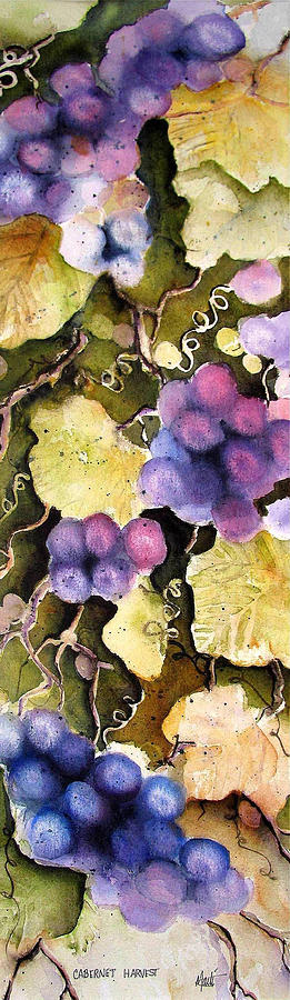 Cabernet Harvest 2 Painting by Marti Green