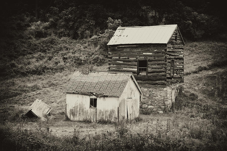 Architecture Photograph - Cabin and Toolshed by Hugh Smith