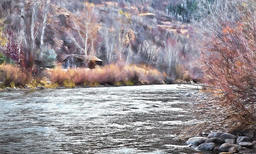 Cabin by The River In Steamboat,co Photograph by James Steele