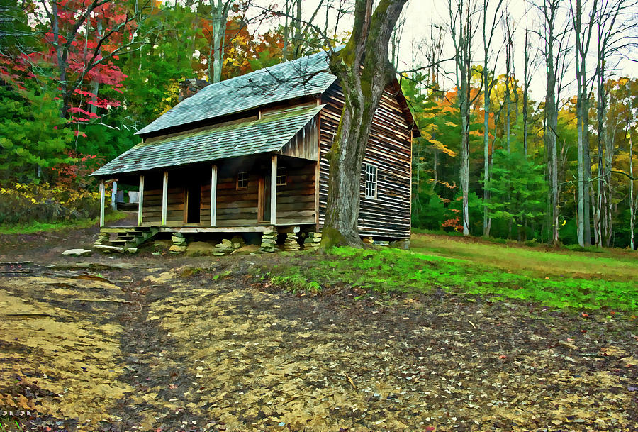 Cabin in the Smokies Photograph by Gordon Ripley