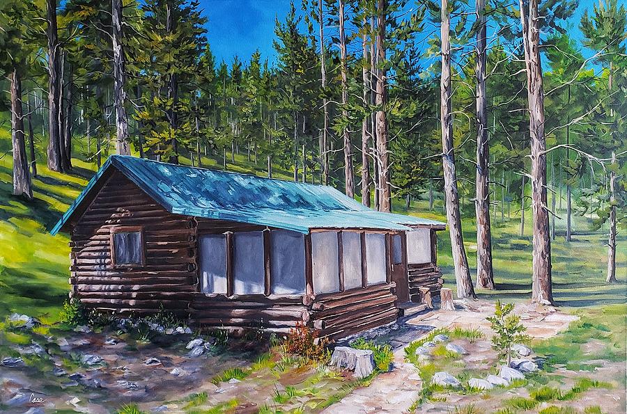 Cabin In The Woods Painting By Katrina Case