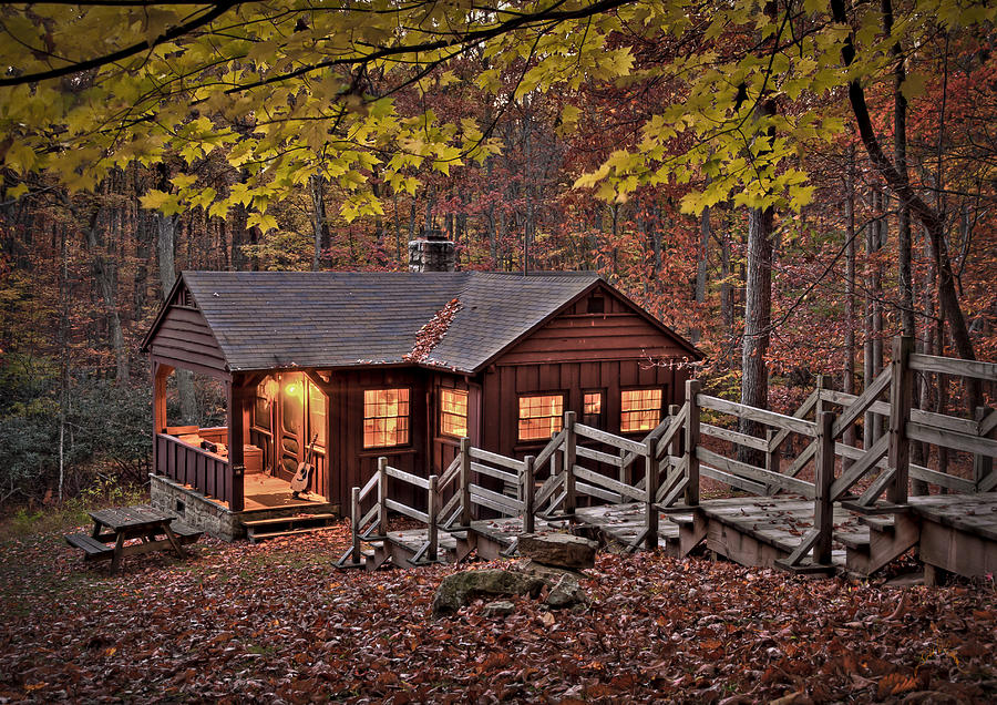 Cabin in the Woods Photograph by T Cairns - Fine Art America
