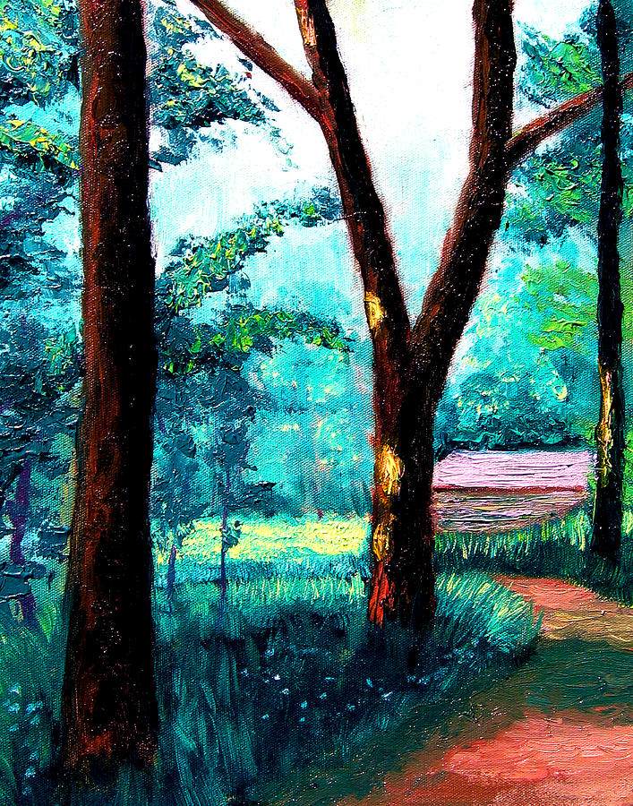 Cabin in Woods 2 Painting by Stan Hamilton