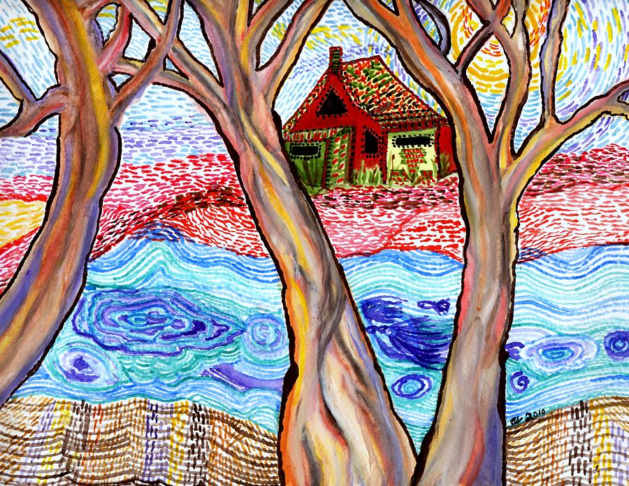 Cabin no.2 Painting by Connie Valasco